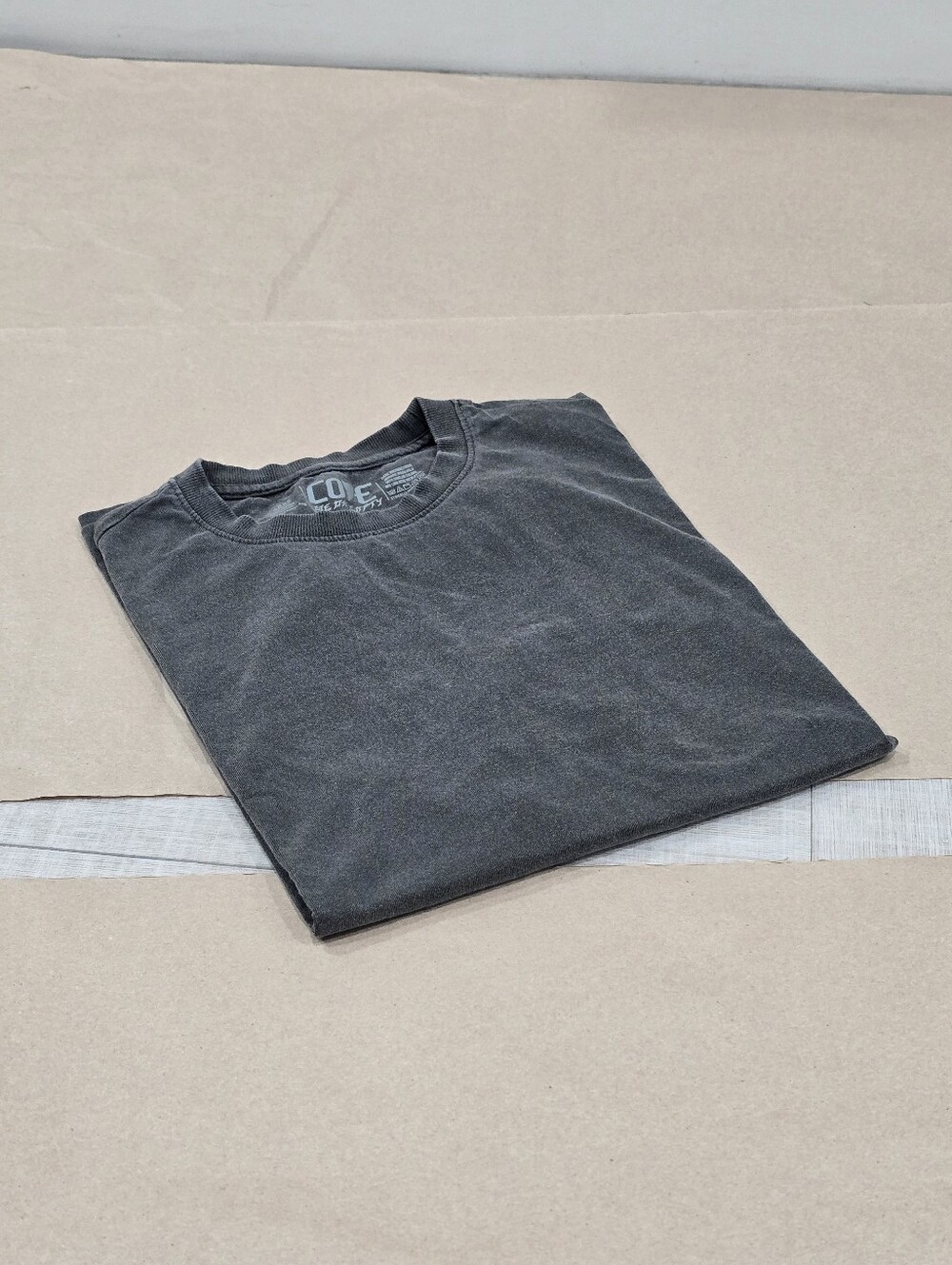 COVE USA Men's Heavyweight Blank T-Shirt - Pepper / Vintage Charcoal (Size Large
